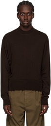LEMAIRE Brown Mock Neck Sweater