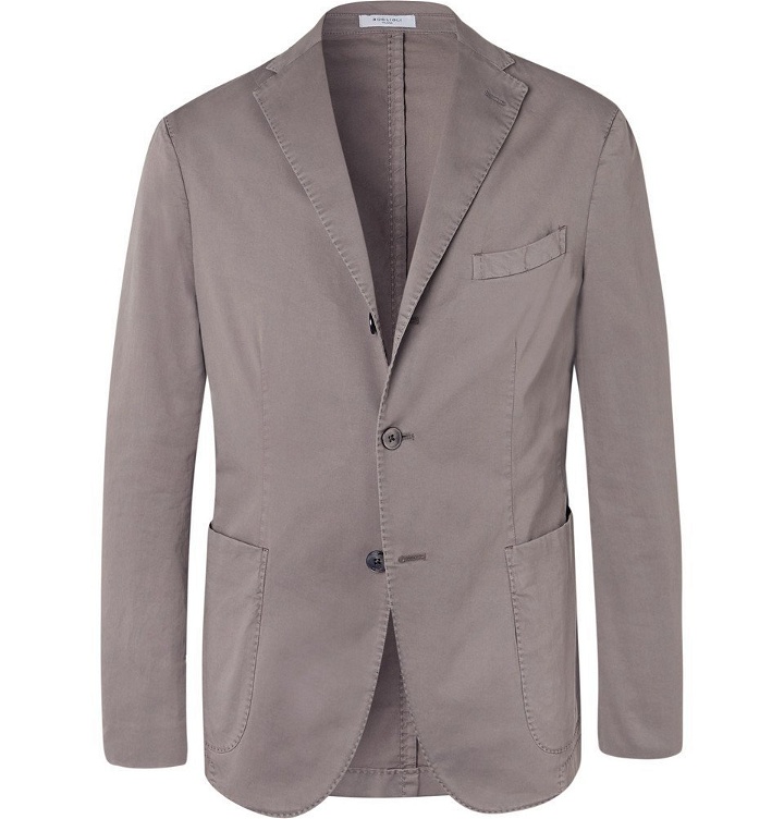 Photo: Boglioli - Stone K-Jacket Slim-Fit Unstructured Stretch-Cotton Twill Suit Jacket - Men - Taupe