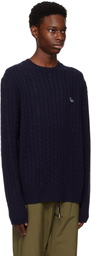 Maison Kitsuné Navy Fox Patch Sweater