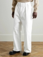 LOEWE - Straight-Leg Pleated Jeans - White