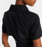 Burberry Belted wool shirt dress