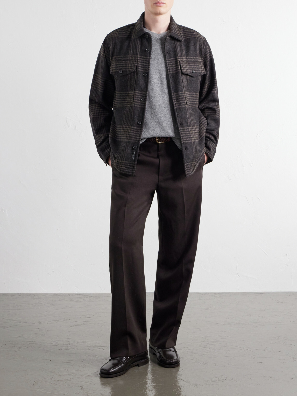 Rag & Bone - Austin Prince of Wales Wool-Blend Overshirt - Brown