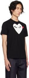 COMME des GARÇONS PLAY Black Big Double Heart T-Shirt