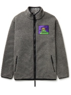 GOOD MORNING TAPES - Appliquéd Fleece Jacket - Gray