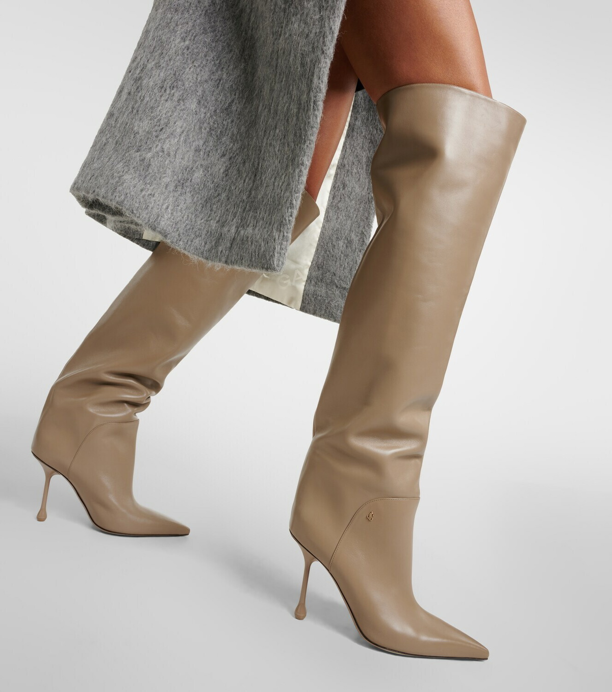 【Jimmy Choo】Cycas KB 95mm レザーハイブーツ JIMMY CHOO Cycas 95 leather over-the-knee boots | NET-A-PORTER