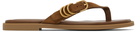 rag & bone Brown Gia Italian Suede Thong Sandals