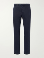 Kiton - Straight-Leg Lyocell-Blend Trousers - Blue