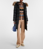 Moncler Boedic shearling-trimmed down coat