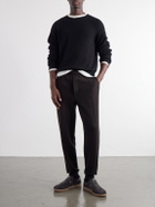TOM FORD - Tapered Wool-Jersey Sweatpants - Brown
