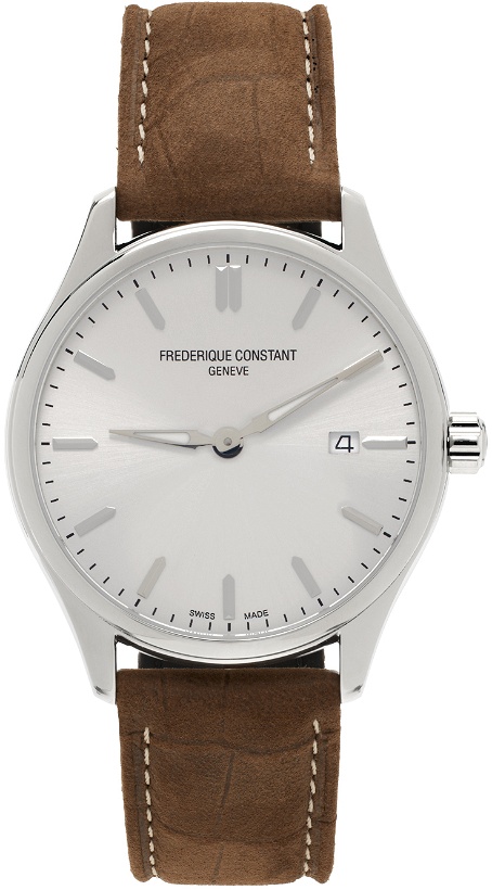Photo: Frédérique Constant Silver & Brown Classics Quartz Watch