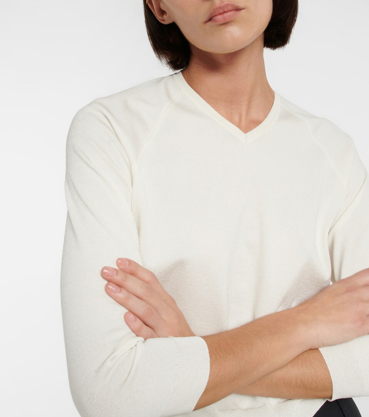 The Row Corin silk-blend top
