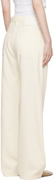 rag & bone Off-White Featherweight Logan Wide-Leg Jeans