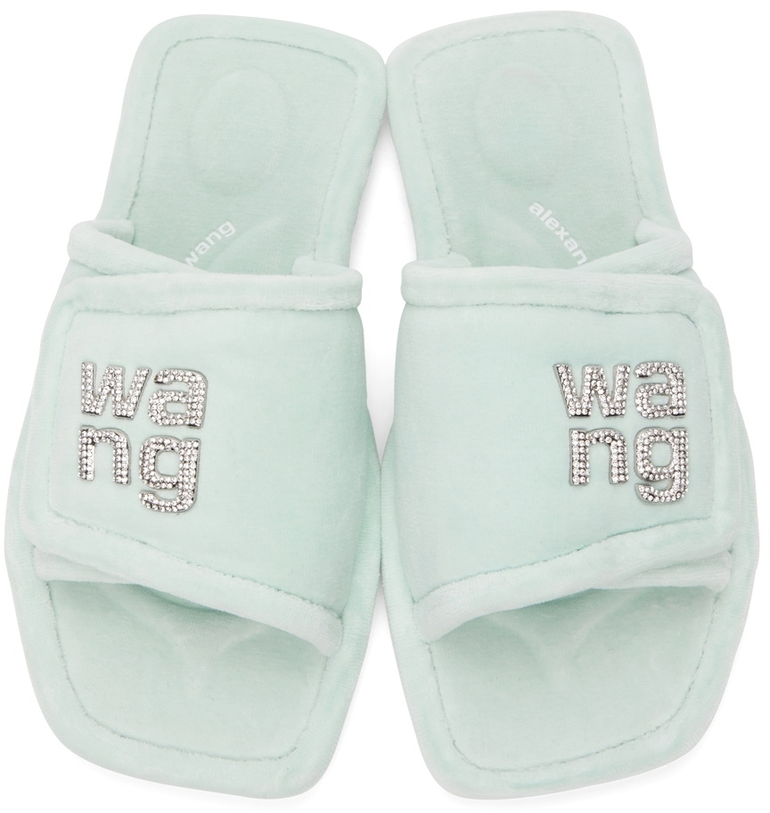 alexander wang velour slides