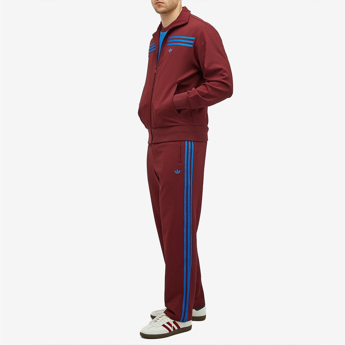 Adidas Men's Beckenbauer Track Pant in Shadow Red adidas