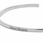 Maison Margiela Men's Slim Text Logo Bangle in Palladium