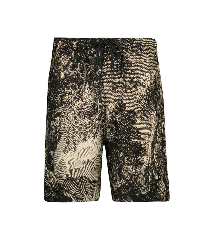 Photo: Dries Van Noten - Printed Bermuda shorts