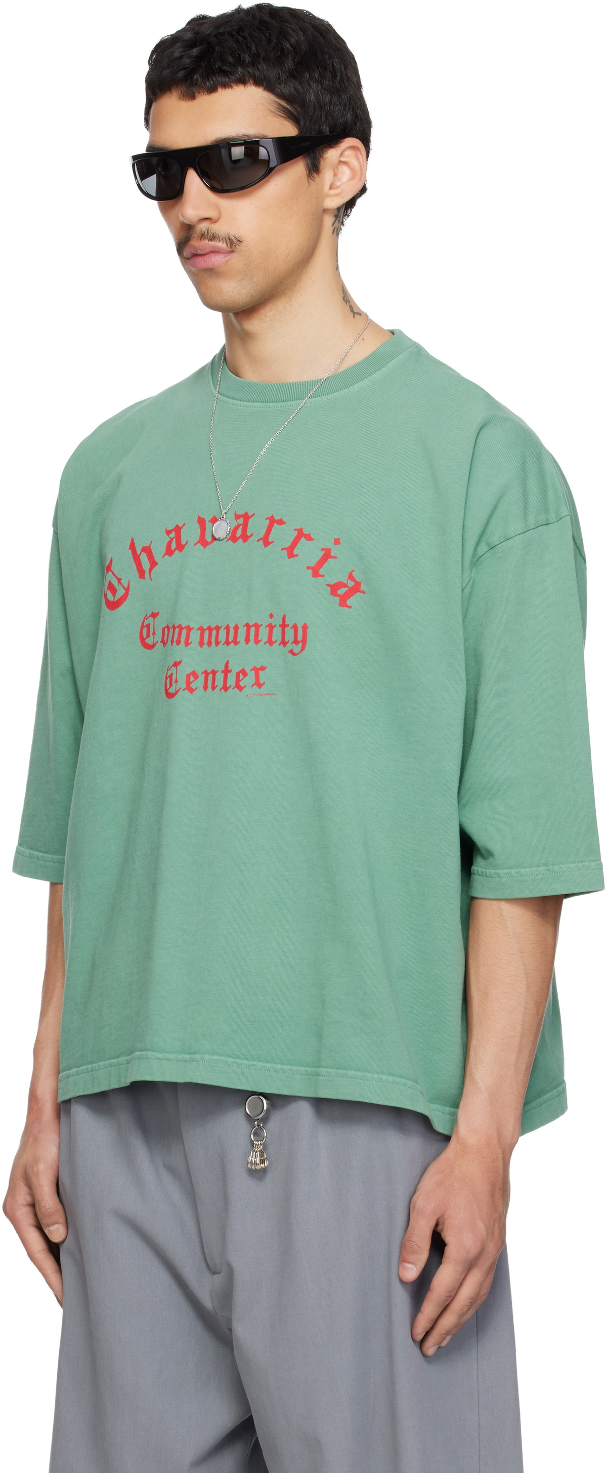 WILLY CHAVARRIA Green 'Chavarria Community Center' Buffalo T-shirt