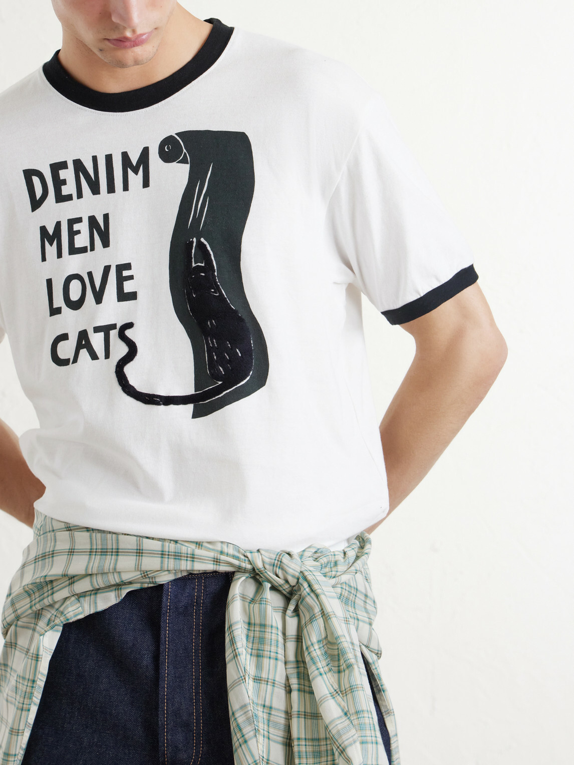 KAPITAL - Embellished Printed Cotton-Jersey T-Shirt - White