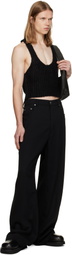 Rick Owens Black Tower Knit Tank Top