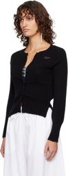 Simone Rocha Black Embellished Relaxed Cashmere Cardigan
