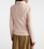 Moncler Down-paneled cotton cardigan