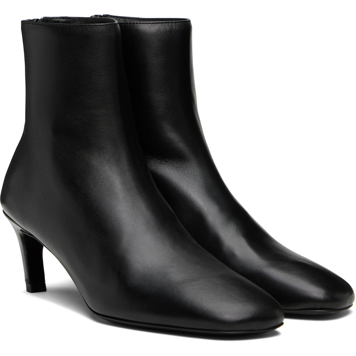 TOTEME Black Soft Nappa Ankle Boots