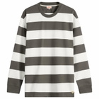 Armor-Lux Men's Long Sleeve Wide Stripe T-Shirt in Chimera/Milk