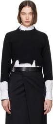 Ann Demeulemeester Black Thordis Cropped Sweater