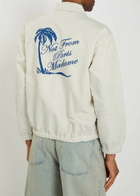 DRÔLE DE Monsieur Veste Slogan Palmier Printed Jacket Off White