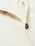 AMI PARIS - Logo-Intarsia Merino Wool Cardigan - Neutrals
