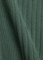 Paige Kato Puff-sleeve Ribbed Cashmere top Green