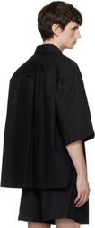 Simone Rocha Black Embellished Boxy Pen Pocket Shirt