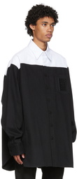 Raf Simons Black & White Paneled Shirt