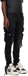 AMIRI Black Tactical Denim Cargo Pants