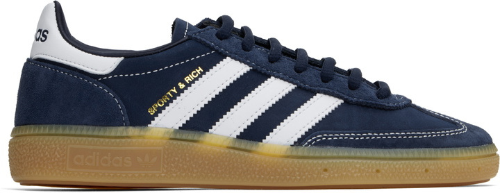 Sporty & Rich White & Navy adidas Originals Edition Samba OG Sneakers Sporty  & Rich