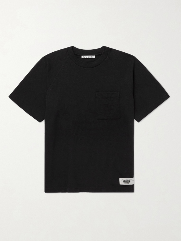 Photo: ACNE STUDIOS - Emeril Slub Cotton-Jersey T-Shirt - Black