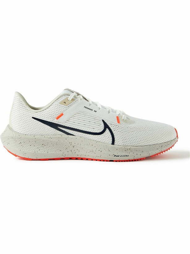 Photo: Nike Running - Air Zoom Pegasus 40 Rubber-Trimmed Mesh Running Sneakers - White