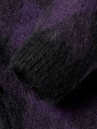 Needles - Argyle-Jacquard Mohair-Blend Cardigan - Purple