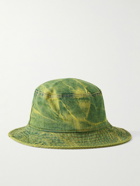 Acne Studios - Logo-Appliquéd Bleached Denim Bucket Hat - Green