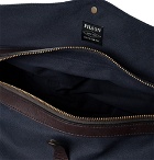 Filson - Leather-Trimmed Twill Duffle Bag - Midnight blue