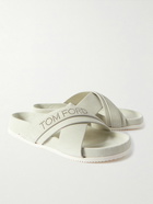 TOM FORD - Wicklow Perforated Suede Slides - Neutrals