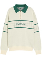 Malbon Bennet Logo-embroidered Cotton Polo Jumper Beige