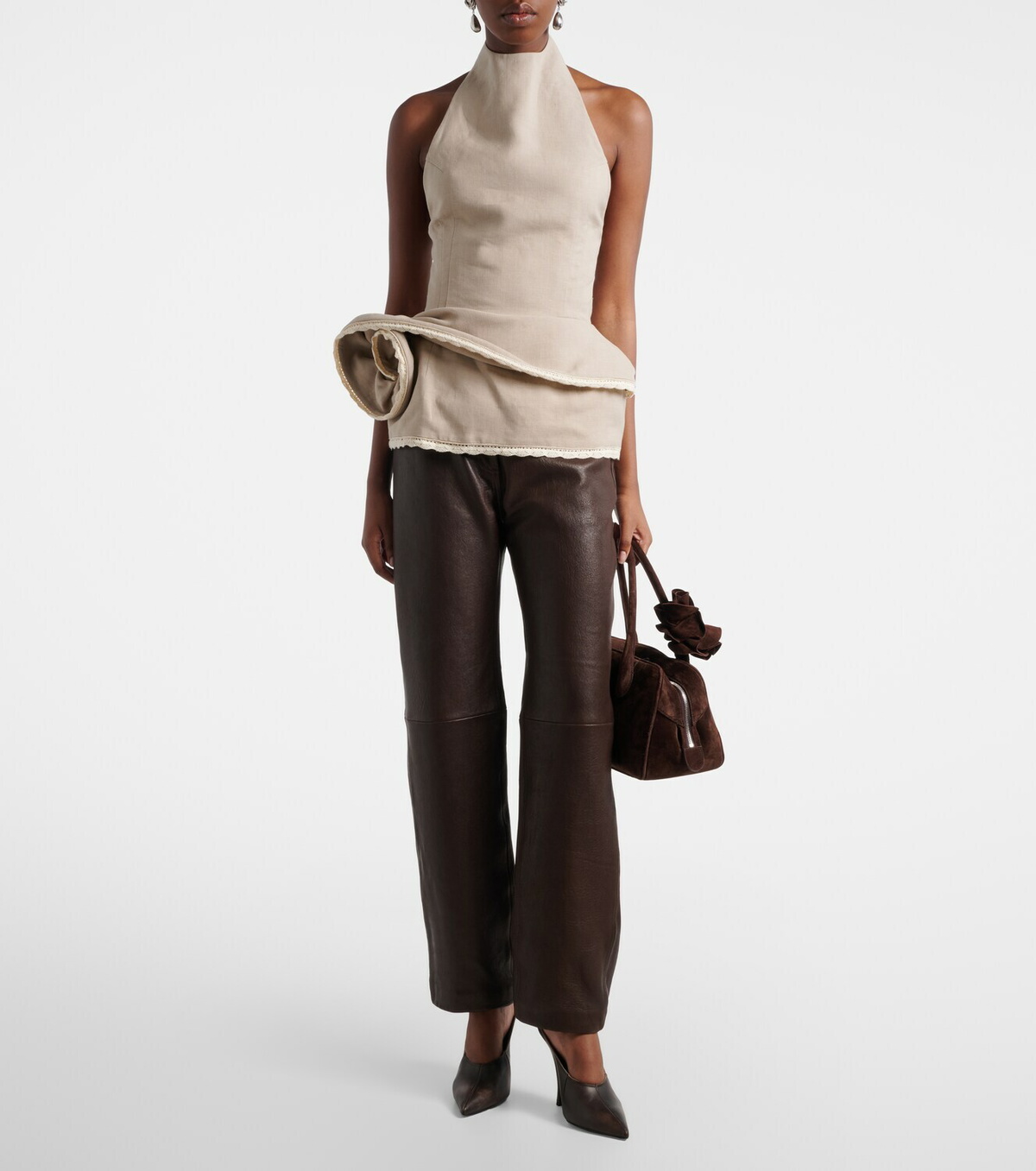 Magda Butrym Leather straight pants