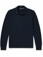 Polo Ralph Lauren - Logo-Embroidered Honeycomb-Knit Cotton Sweater - Blue