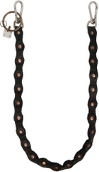 Guidi Black Leather Keychain