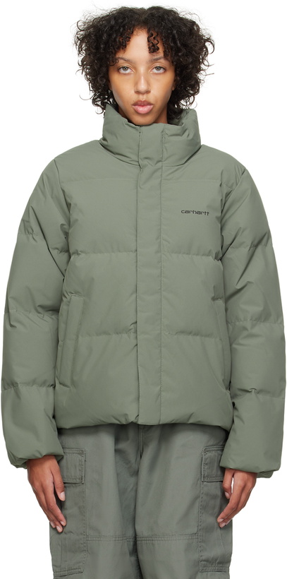 Photo: Carhartt Work In Progress Green Yanie Down Jacket