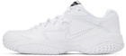 Nike White Leather Court Lite 2 Sneakers