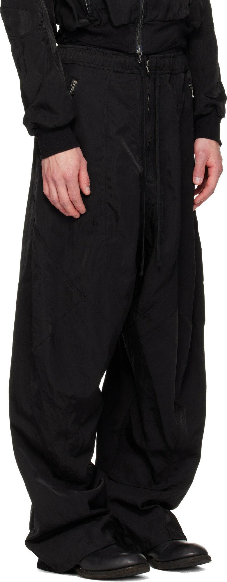 Julius Black Tourer Wide Trousers