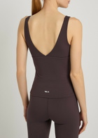 Tala Dayflex V-neck Stretch-jersey Vest Brown
