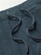 Faherty - Straight-Leg Linen Drawstring Trousers - Blue
